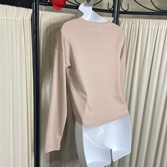 ❗️MOVING SALE❗️EUC- HIPPIE ROSE OVERSIZED LIGHT PINK SOFT LONG SLEEVE TOP XS - Picture 7 of 10